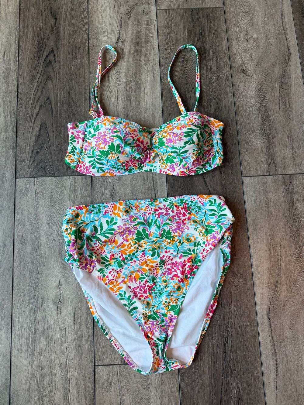Crown & Ivy Into the Garden Underwire Bikini Top and High Waisted Swim Set
